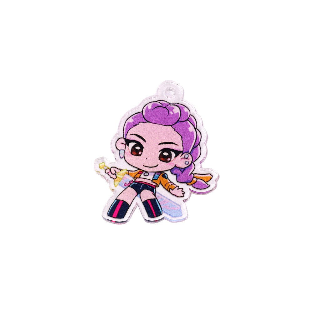 Wholesale 10pcs/ pack Cartoon Girl Cute Pendant Acrylic DIY Accessories